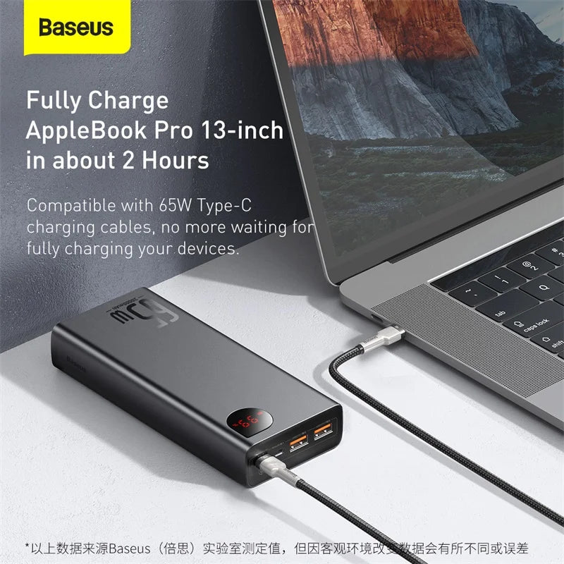 30000mAh PD 65W Fast Charging Power Bank