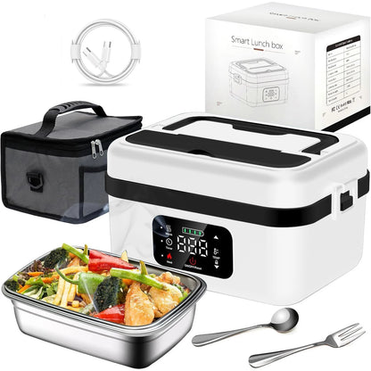 8000mAh Rechargeable Timer Automatic Heating Lunch Box