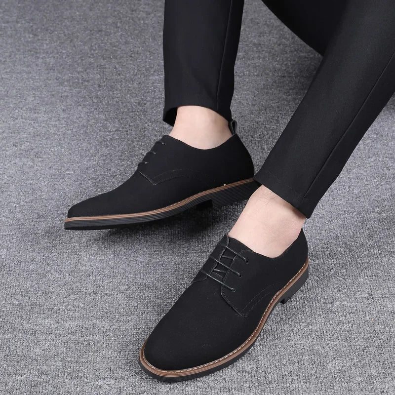 Men Oxfords Suede Leather Dress Shoes