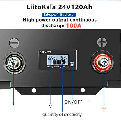 24V 120Ah LiFePO4 Battery