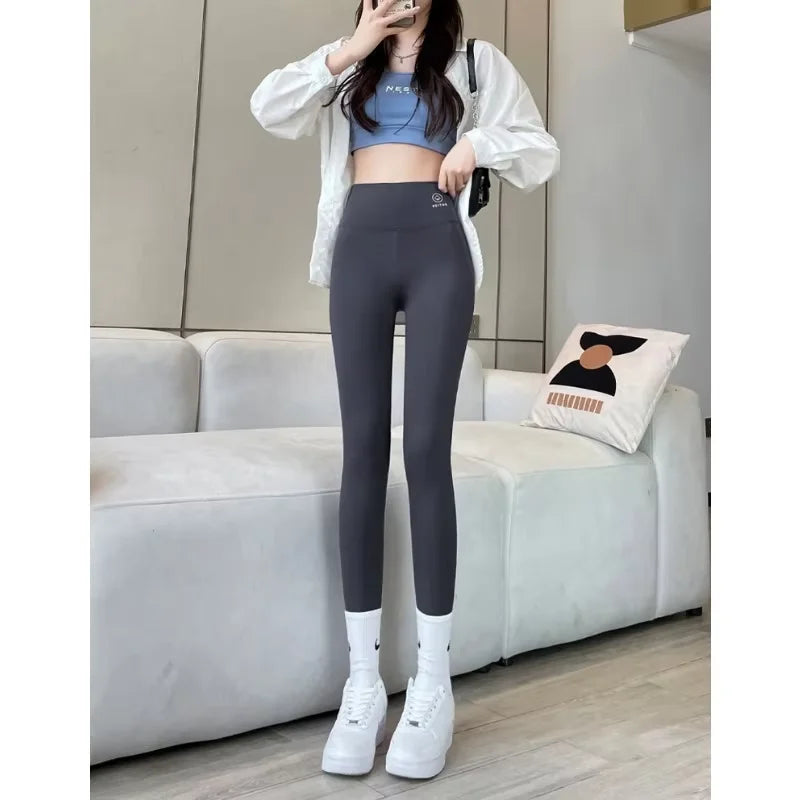 Solid Color High Waist Yoga Pants