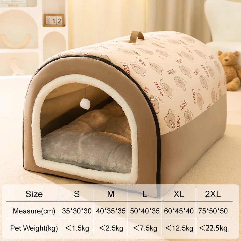 Dog Kennel Warm Winter Washable House