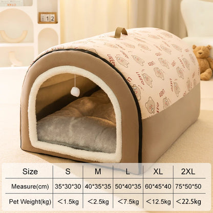 Dog Kennel Warm Winter Washable House