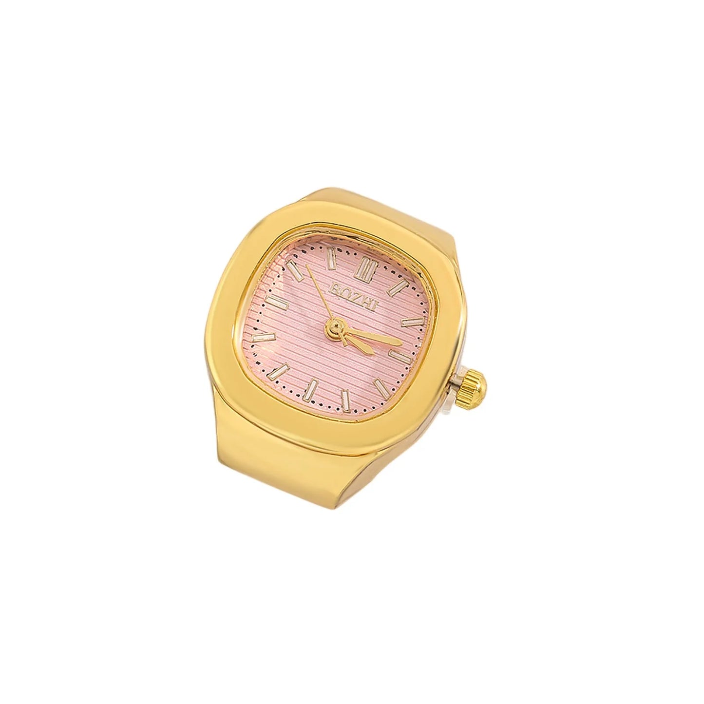 Creative finger ring watch mini quartz watch adjustable time watch ring simple stylish punk watch ring personalized mini clock