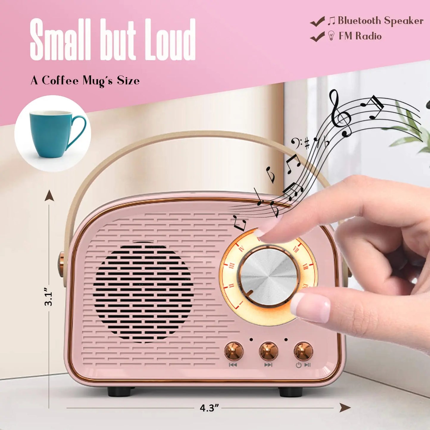 Portable Wireless Retro Bluetooth Speaker