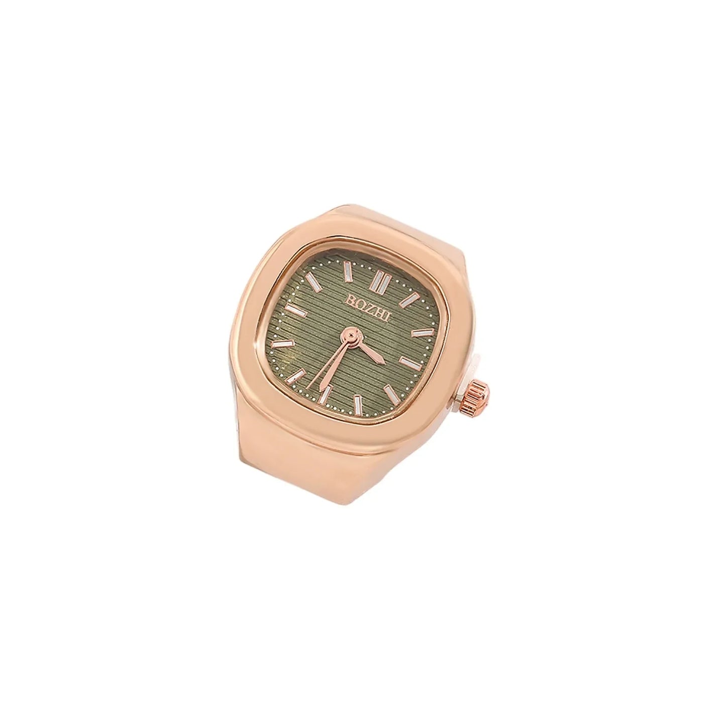 Creative finger ring watch mini quartz watch adjustable time watch ring simple stylish punk watch ring personalized mini clock