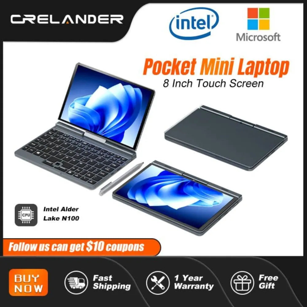 ouch Screen Intel P8 Mini Laptop