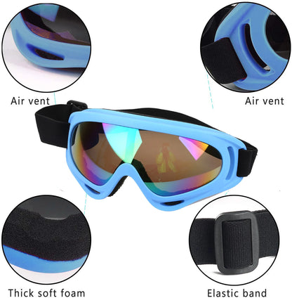 Colorful frame multi-color ski goggles