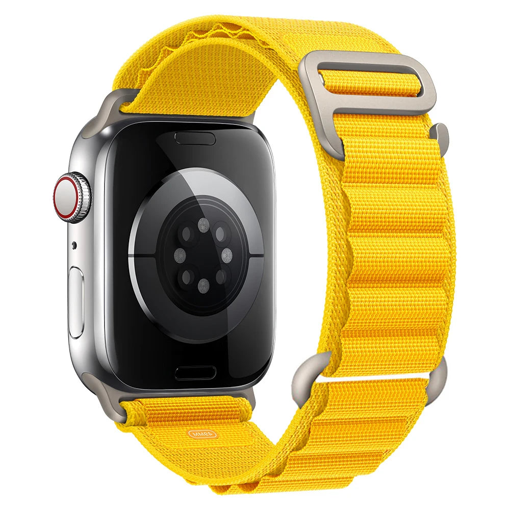 Straps for Apple watch Ultra 3 band 49mm 45mm 46mm 42mm 44mm 41 40mm Nylon Alpine bracelet correa iwatch Series 11 10 9 8 7 6 SE