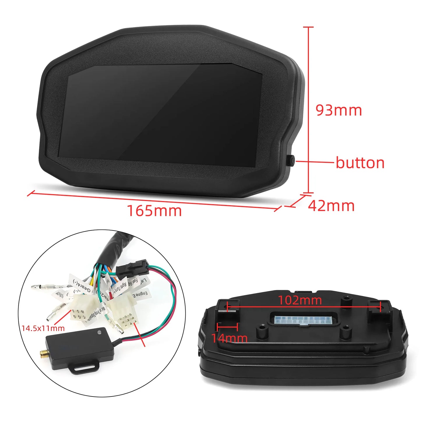 HD Universal RPM Motorcycle Meter GPS Speedometer