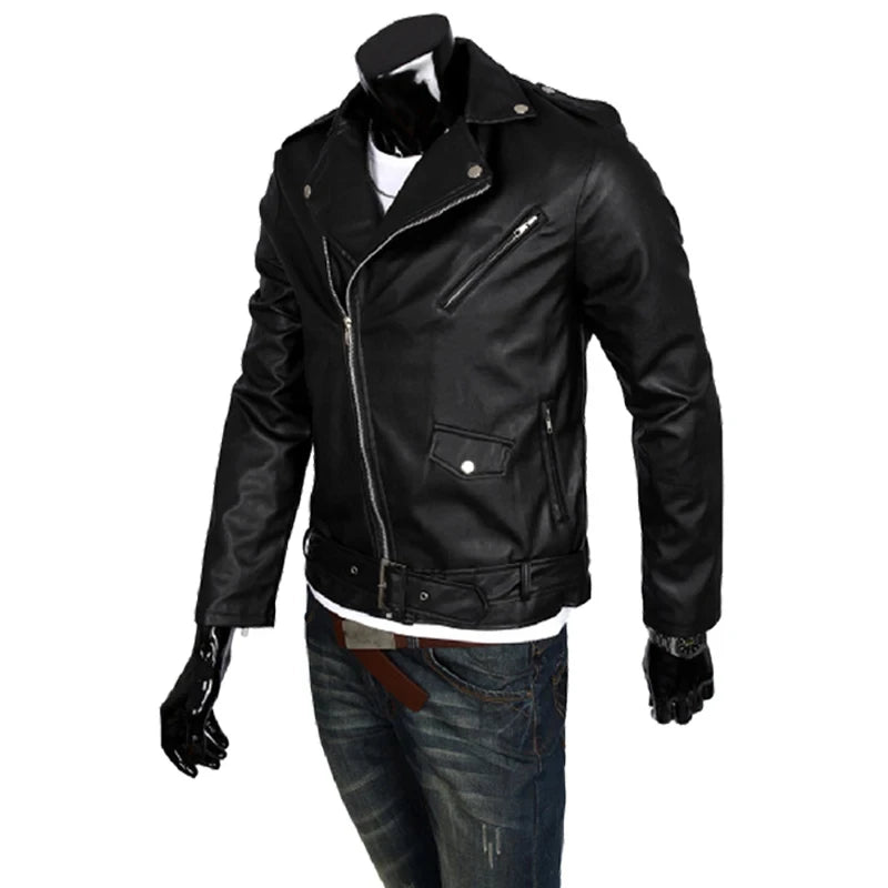 PU Leather Motorcycle Cosplay Coat