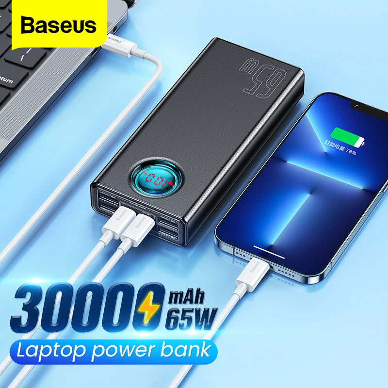 30000mAh PD 65W Fast Charging Power Bank