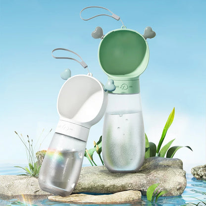 2 In 1 Portable Dog Water Food Bottle