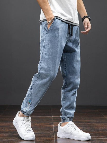 Men Spring Summer Baggy Harem Jeans