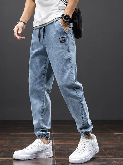 Men Spring Summer Baggy Harem Jeans