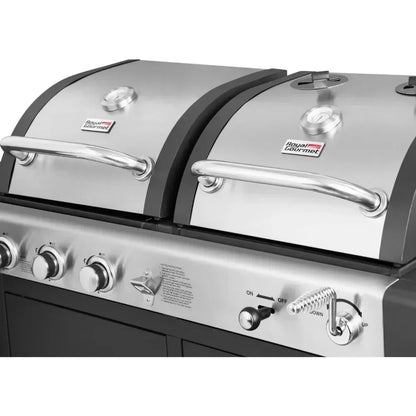 3-Burner Cabinet Gas Grill and Charcoal Grill