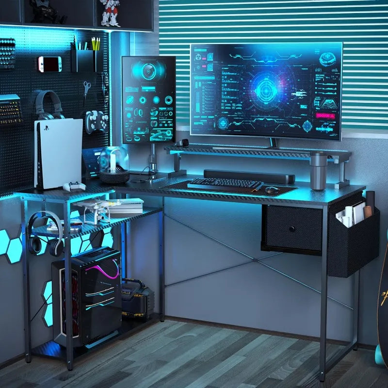 47 inch Computer Desk with LED Lights