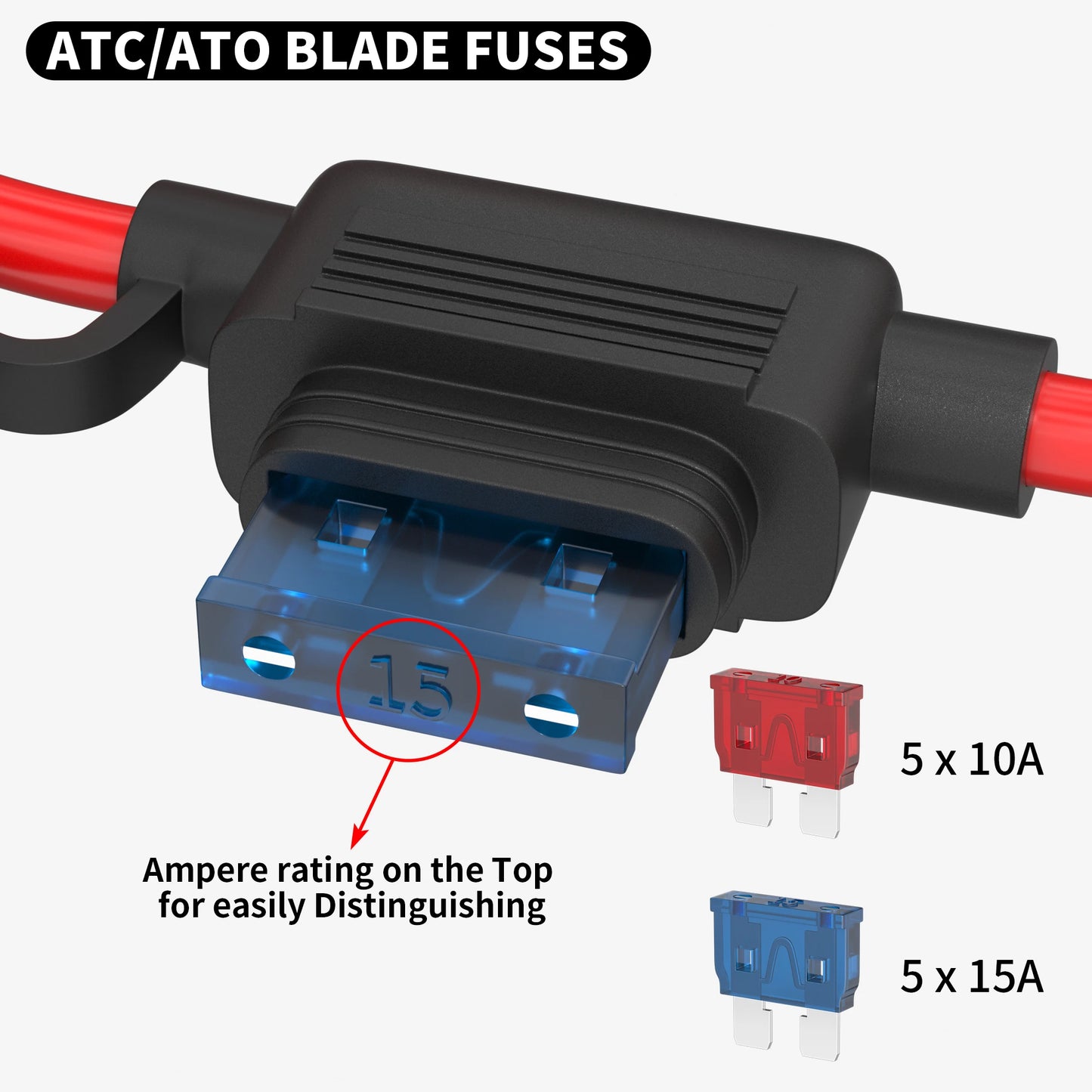 DaierTek 12V Inline Fuse Holder