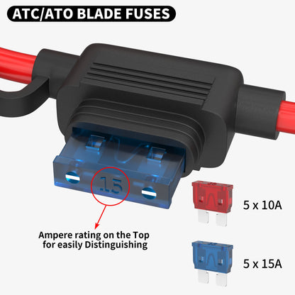 DaierTek 12V Inline Fuse Holder