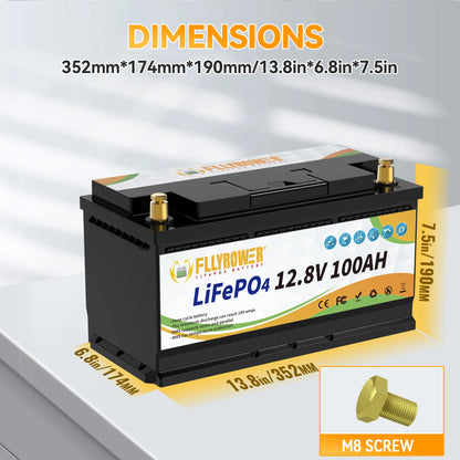 12V 100Ah LiFePo4 Battery Pack