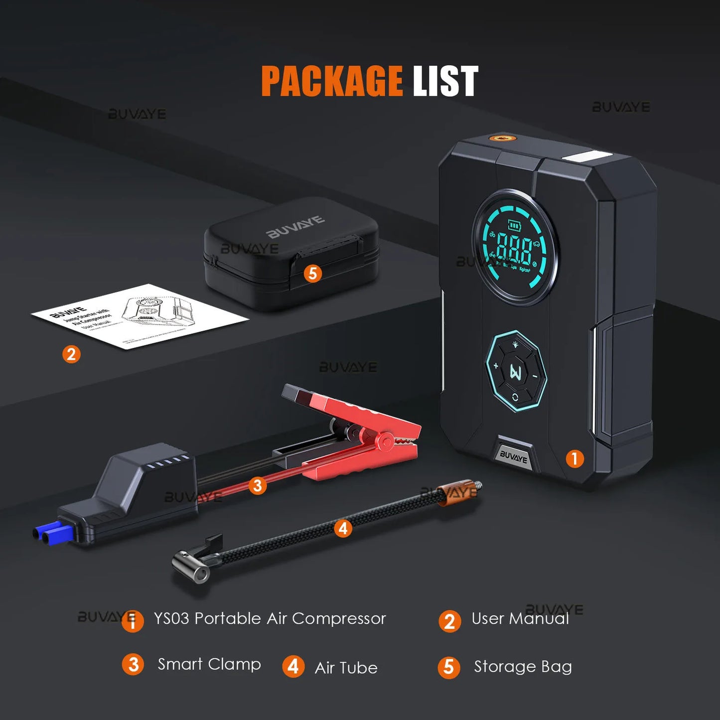 6 In 1 Car Jump Starter Air Pump