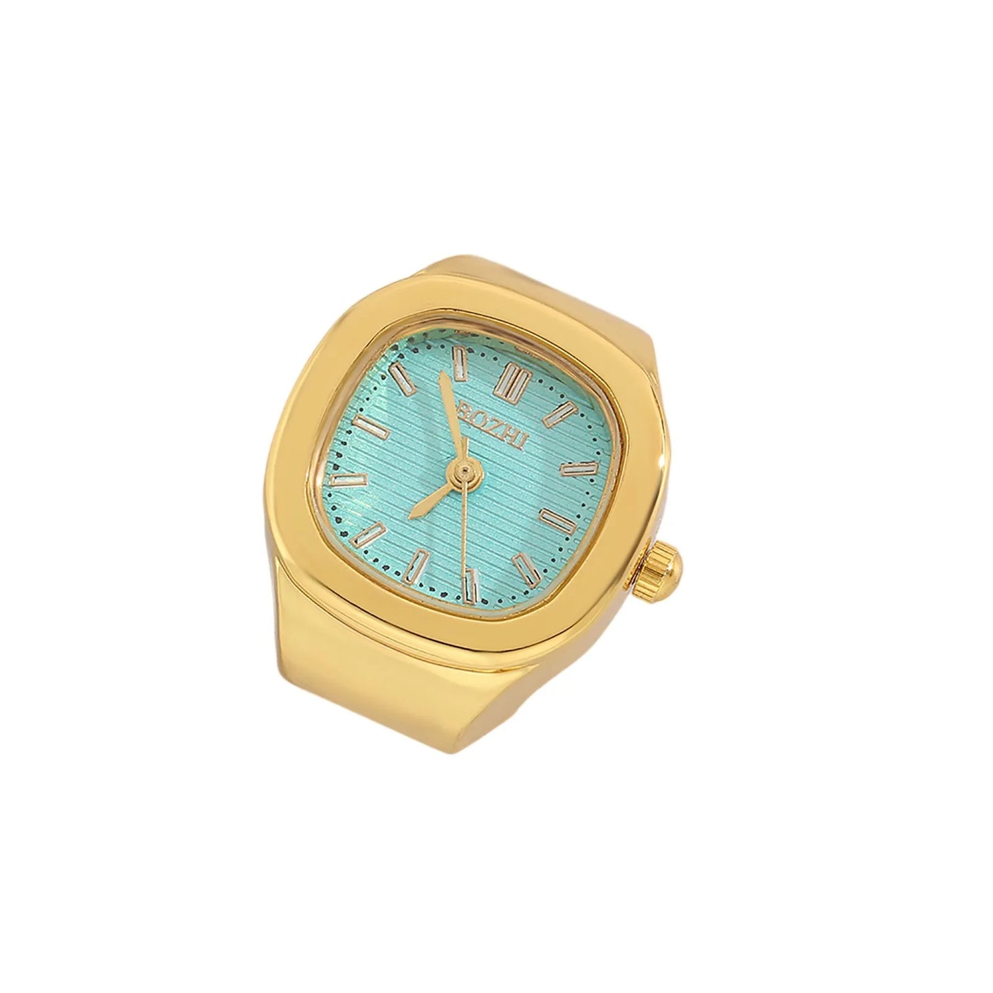 Creative finger ring watch mini quartz watch adjustable time watch ring simple stylish punk watch ring personalized mini clock
