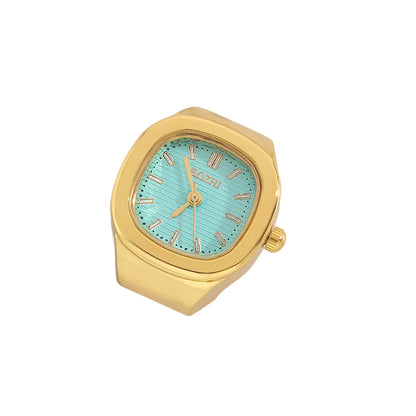 Creative finger ring watch mini quartz watch adjustable time watch ring simple stylish punk watch ring personalized mini clock