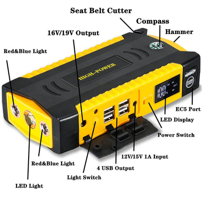 16000mAh Car Jump Starter Power Bank