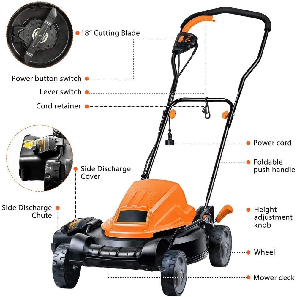 12AMP 19-Inch Electric Lawn Mower