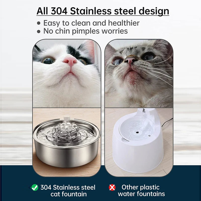 Stainless Steel Cat Water Fountain