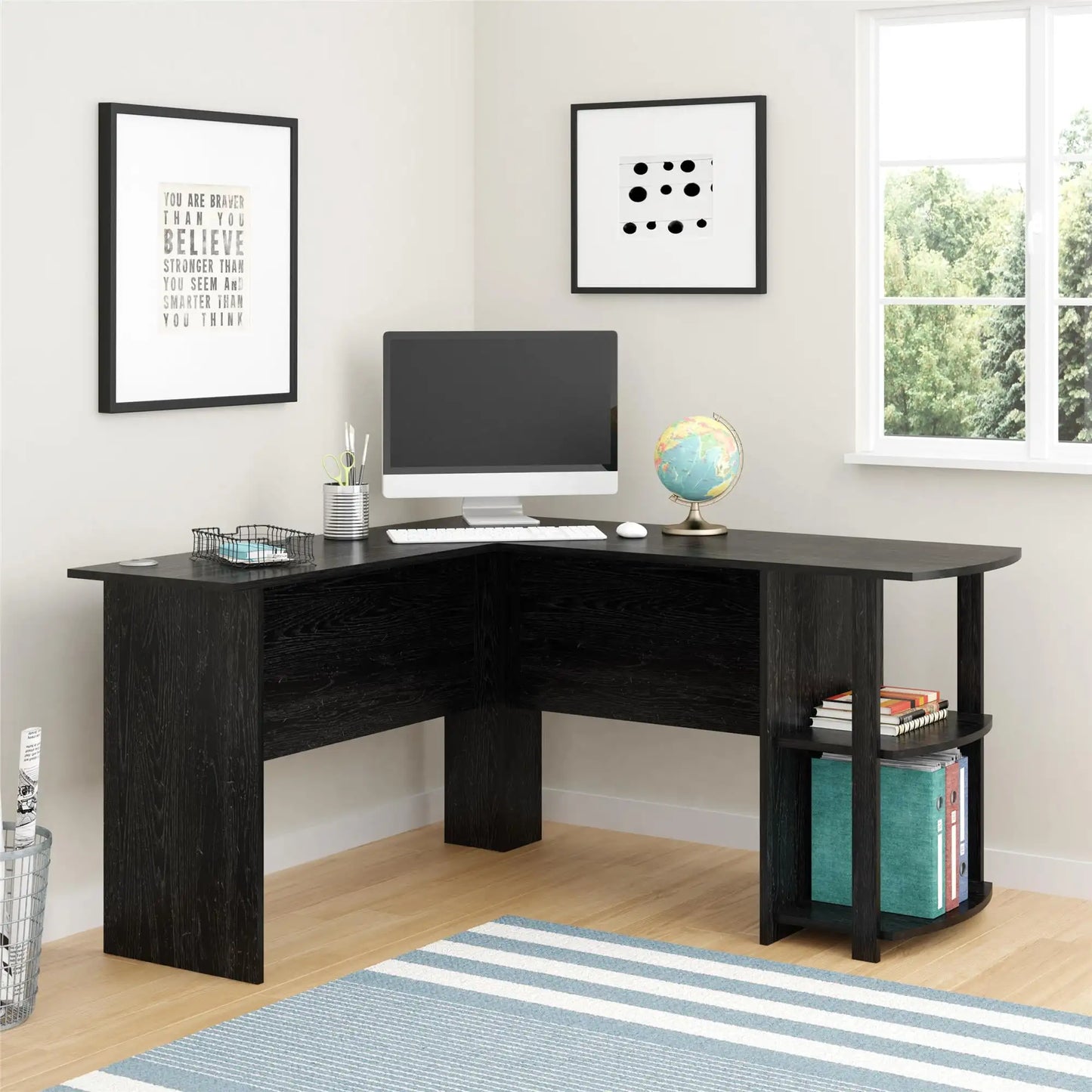 Modern L-Shaped Computer Desk