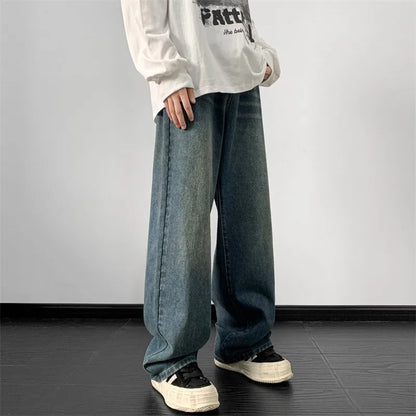 Men Spring Wide Leg Jeans