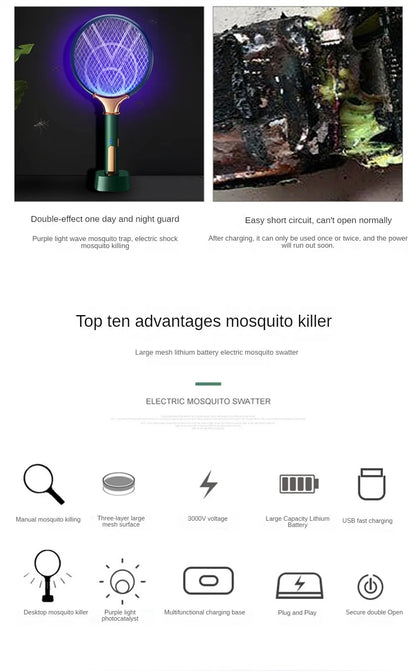 Rechargeable Electric Mosquito Killer racket