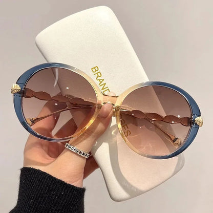 Women Oversized Luxury Round Sunglasses