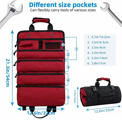 Multi Pocket Hardware Tools Organizer Bag