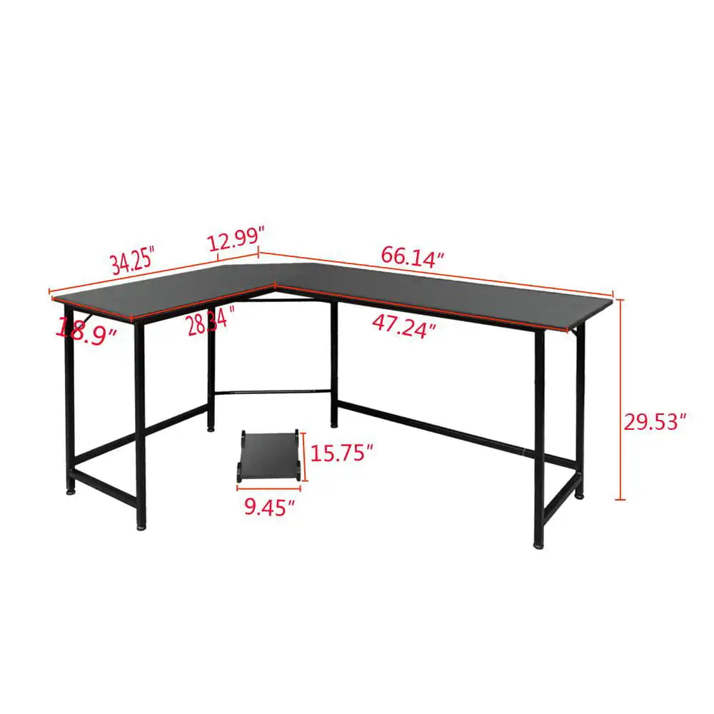 Modern L-Shaped Computer Desk