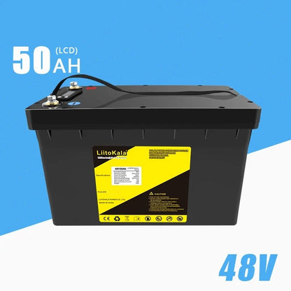 48V 50Ah LiFePO4 BMS Waterproof Rechargeable Battery