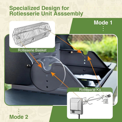 4-Burners Propane Gas BBQ Grill with Side Burner