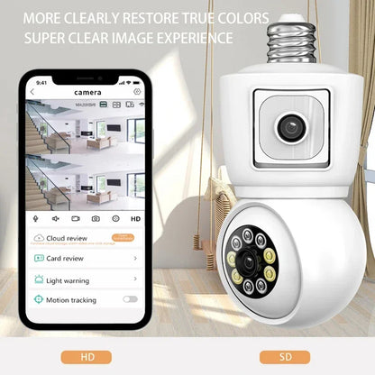 4K 8MP E27 Bulb WiFi Camera