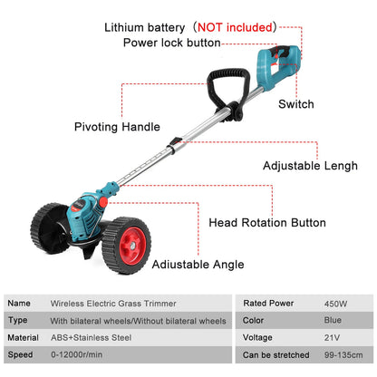 Electric Lawn Mower Cordless Grass Trimmer