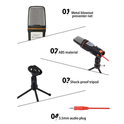 Stand Professional Mic  3.5mm Microphone