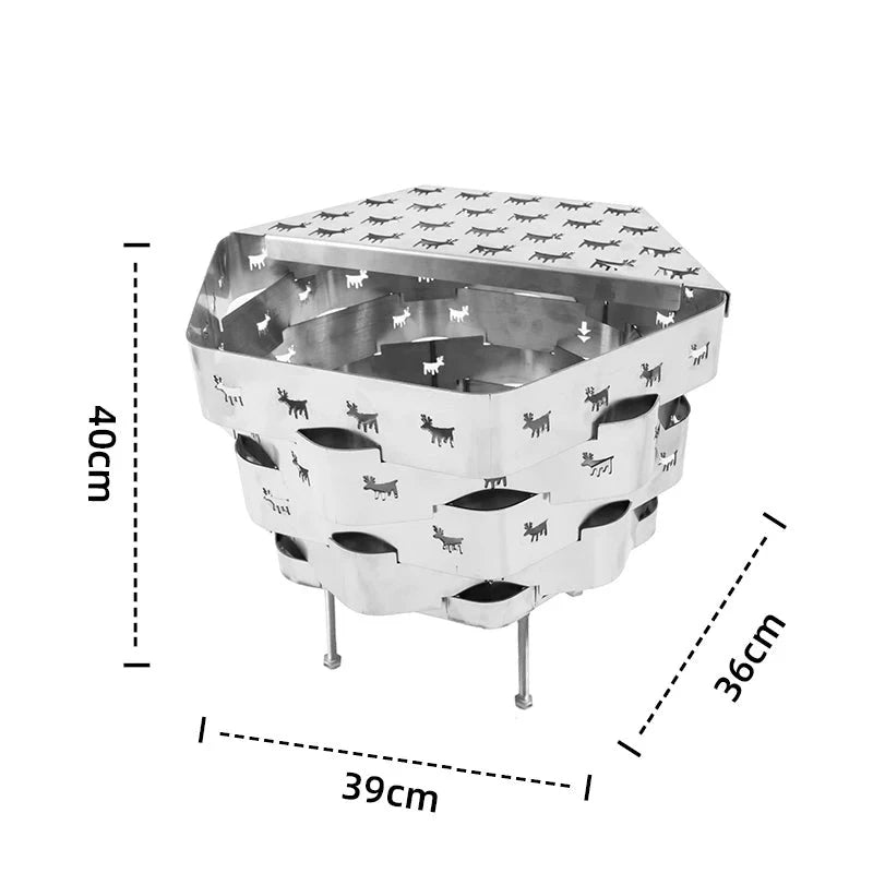 Outdoor Stainless Steel Fire Pit