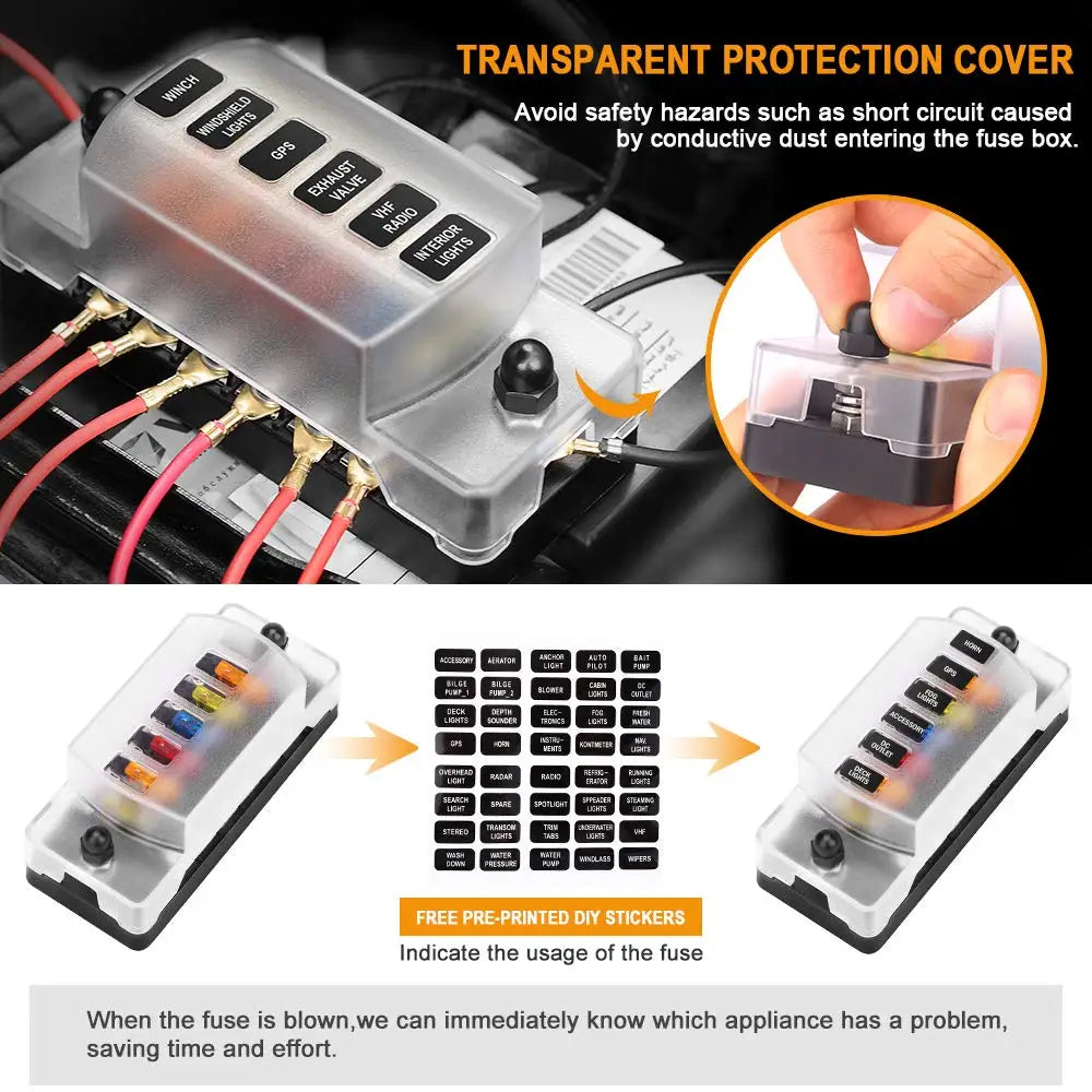 Circuit Fuse Block with Negative Bus