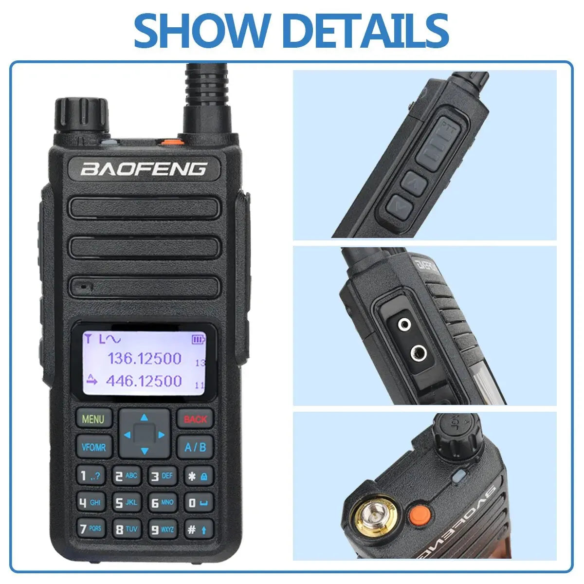 DR 1801 DMR Radio Dual Band Walkie Talkie