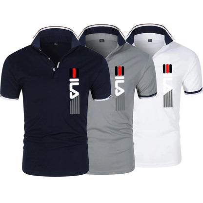 Men's Lapel Anti-pillin Polo Shirt
