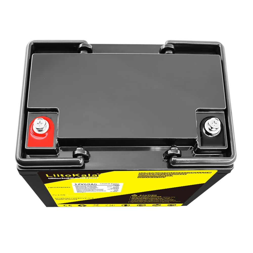 12V 60Ah Deep Cycle LiFePO4 Rechargeable Battery Pack