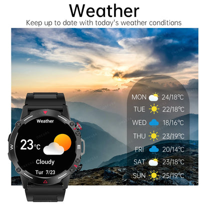 Heart Rate Monitoring Military Rugged Smart Watch