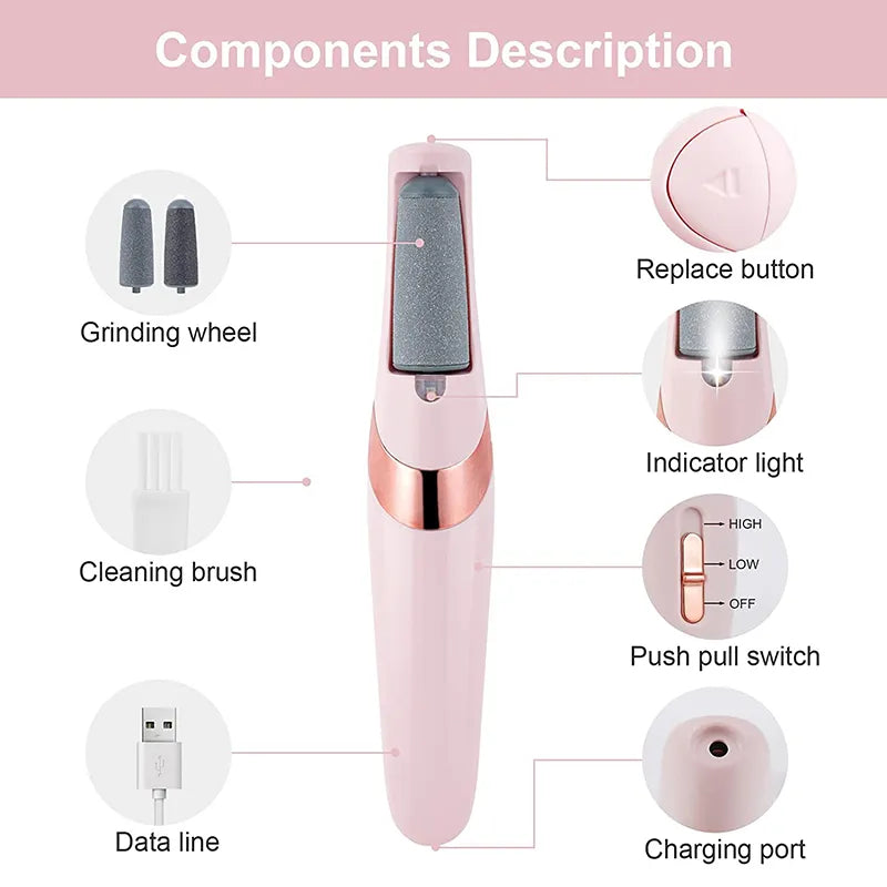 Rechargeable Foot File Callus Remover