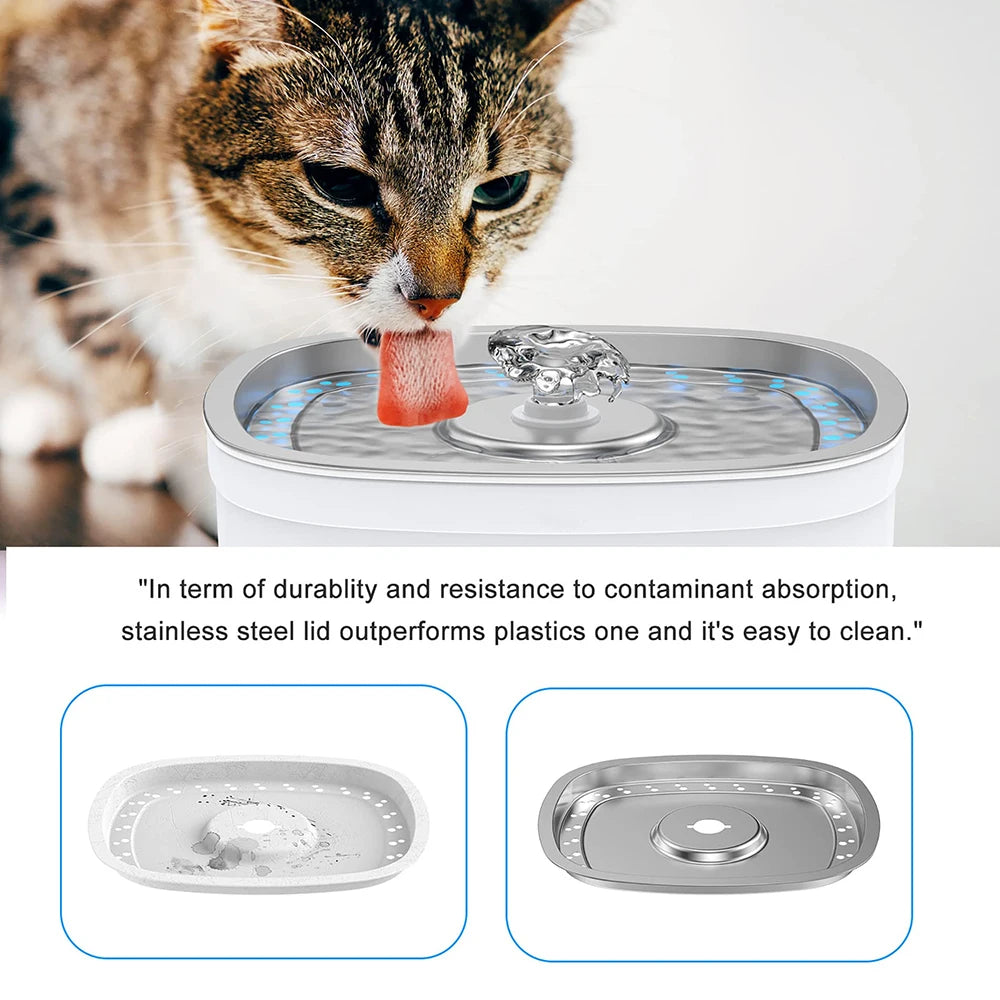 Stainless Steel Automatic Cat Water Fountain