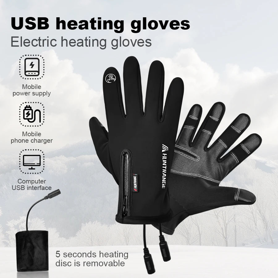 Heated USB Cycling Gloves